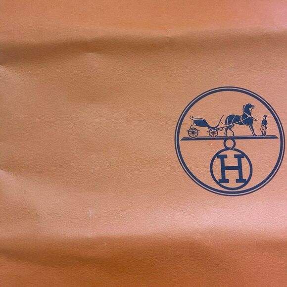 Hermes Paper Shopping Bag - orange large (18.5" x 16.5" x 6.75") [M] - Picture 5 of 6